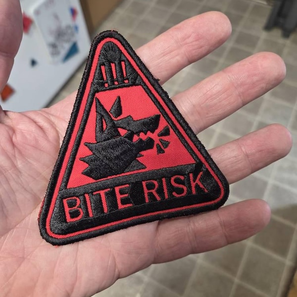 The Original; Bite Risk Patch (sew On) - Etsy