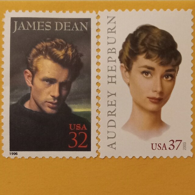 極美品JAMES DEAN 32セント切手セット（USA） James Dean Stamps (32 Cents Each) — Little Postage House