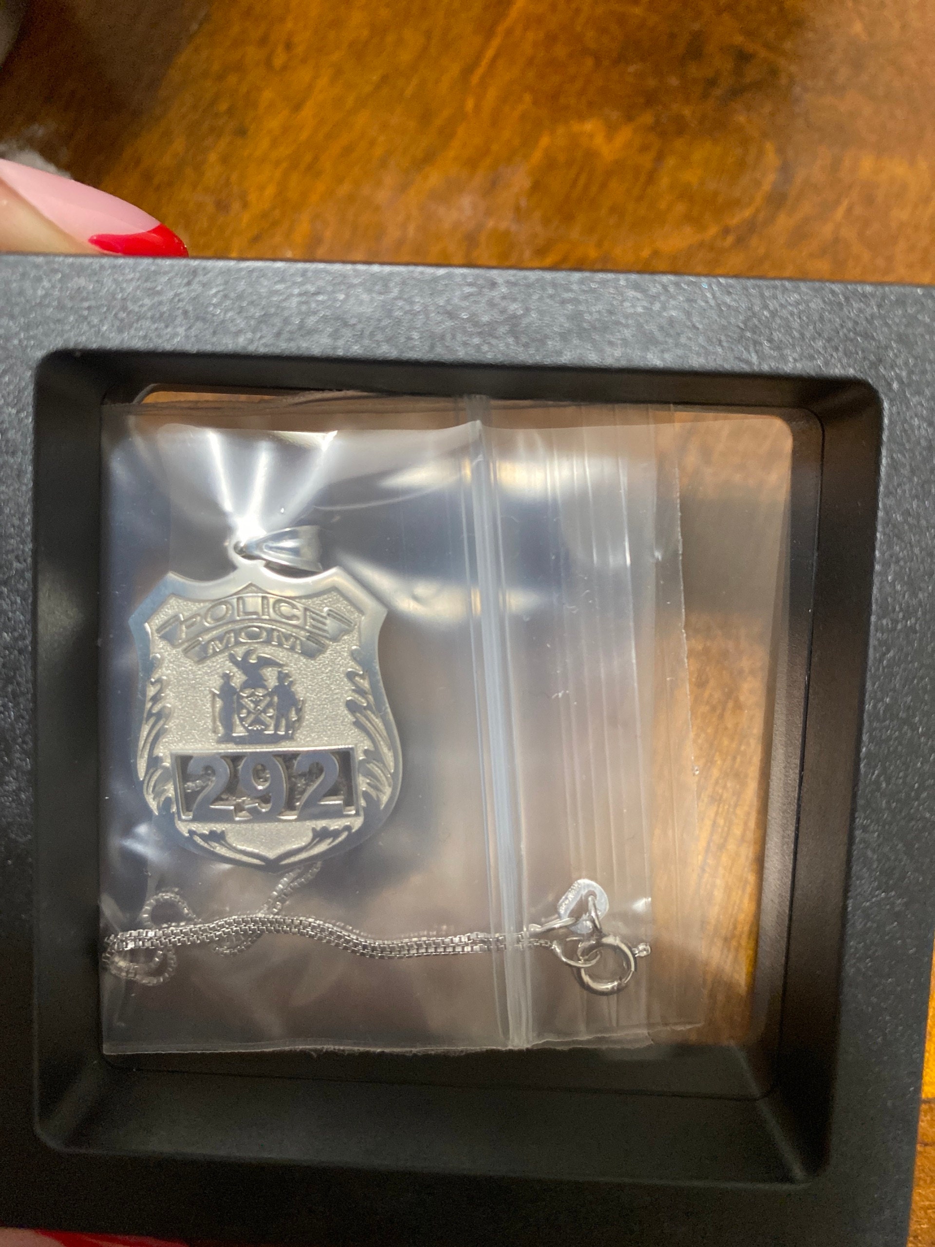 Police Officer Gifts, Police Gift, Police Badge, Personalized Police Badge Retirement Necklace with Any Number & Dept, Police Necklace