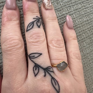 Customer photo from Sign in with Apple user, Raw Smoky Quartz Ring in Yellow Gold, Silver, and Rose Gold