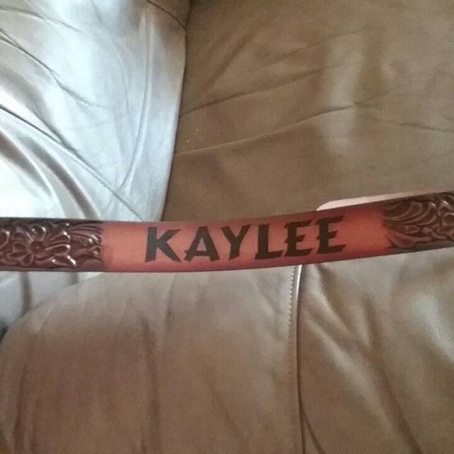 Name Belt. Western design NBT927 Includes name in center back | Etsy