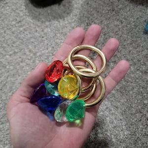 More Toys Sonic 7 Seven Chaos Emeralds & 5 Five Power Rings - In a Gift Box