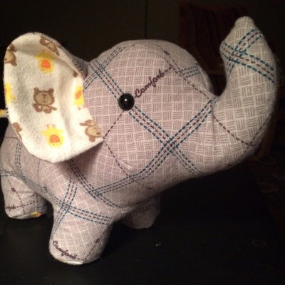 Stuffed Elephant PDF Sewing Pattern & Tutorial Stuffed Animal Soft Toy ...