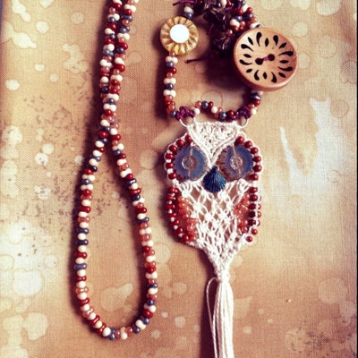 Micro Macrame Tutorial Leaves Bracelet Pattern Beaded Etsy