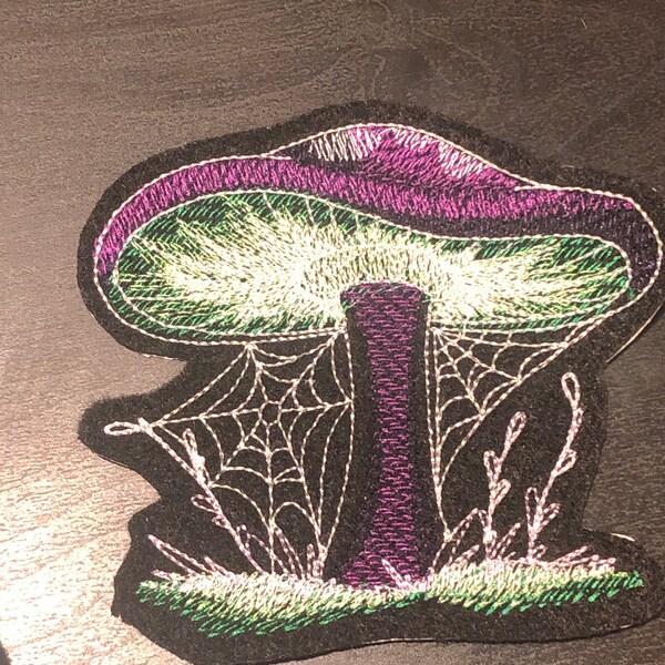 Mushroom Patch, Embroidered Patch - Etsy