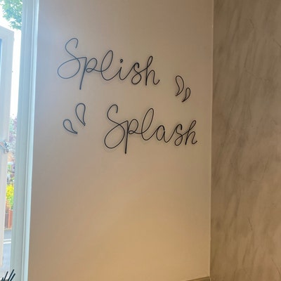 Wire splish Splash Sign, Handmade Wire Words, Names, Phrases, Quotes ...