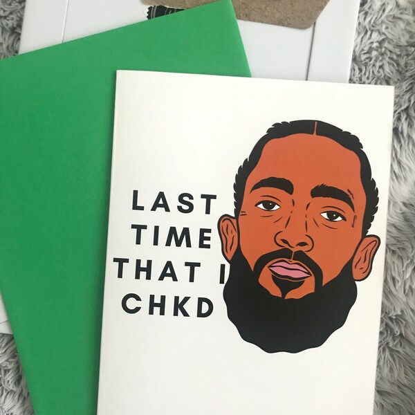 Nipsey Hussle Birthday Card Greeting Cards With Envelopes African
