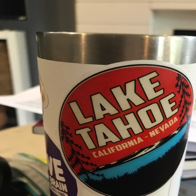 Lake Tahoe Calforna Nevada Decal Stcker 3.75 X 2.5 Skng Lakes