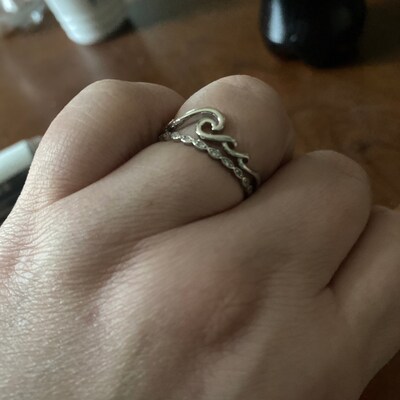 Sterling Silver Wave Ring – .925 Pure Silver, Durable & Hypoallergenic, Choose Your Size & Finish, Simple Elegant Everyday Jewelry