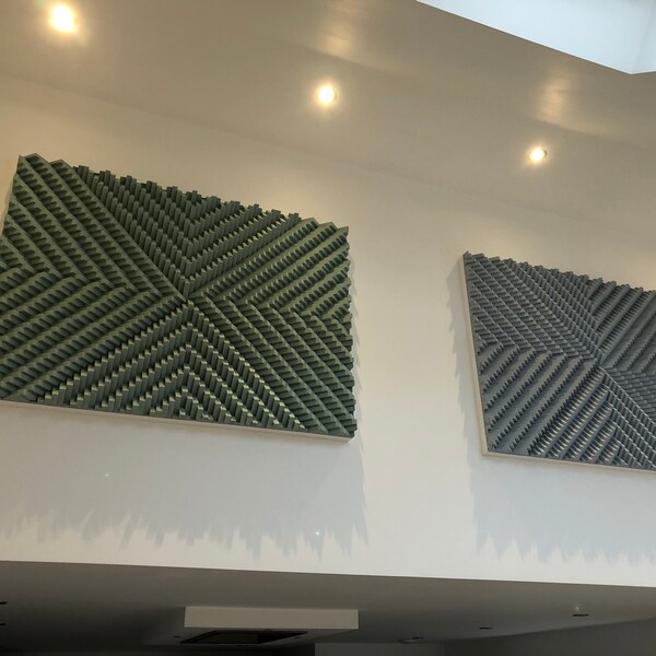 Handmade Wood Acoustic Wall Art, Sound Diffuser, Geometric Art - Etsy UK