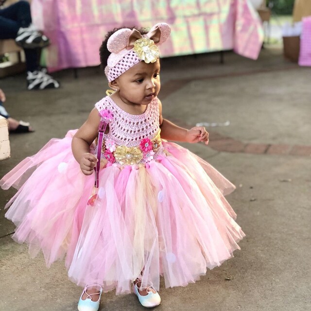 Pink Gold Minnie Mouse Dress - Etsy