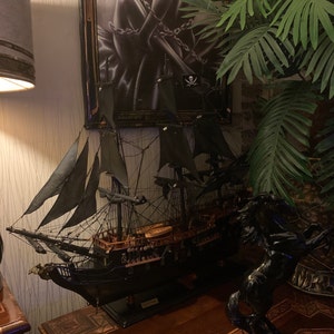 Black Pearl Caribbean Pirate 75cm Model Ship Pirate Ship Model Model Pirate  Ships Ship in movies Wooden Ship Model -  España