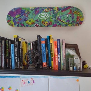 Support mural pour skateboard, cintre transparent invisible, présentoir,  pour skateboard, Longboard, skis, snowboard