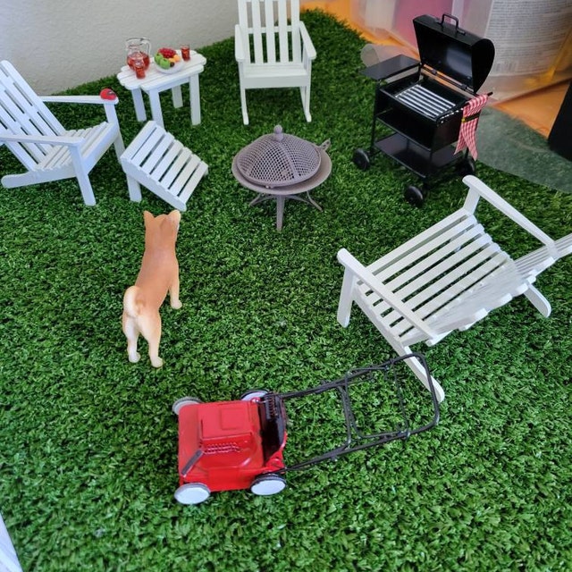 Dollhouse Miniature 1:12 Dollhouse Miniature Lawn Mower -H051 - Etsy