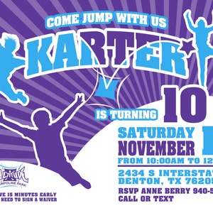 Altitude Trampoline Park, Trampoline Party Invitation , Bounce House ...