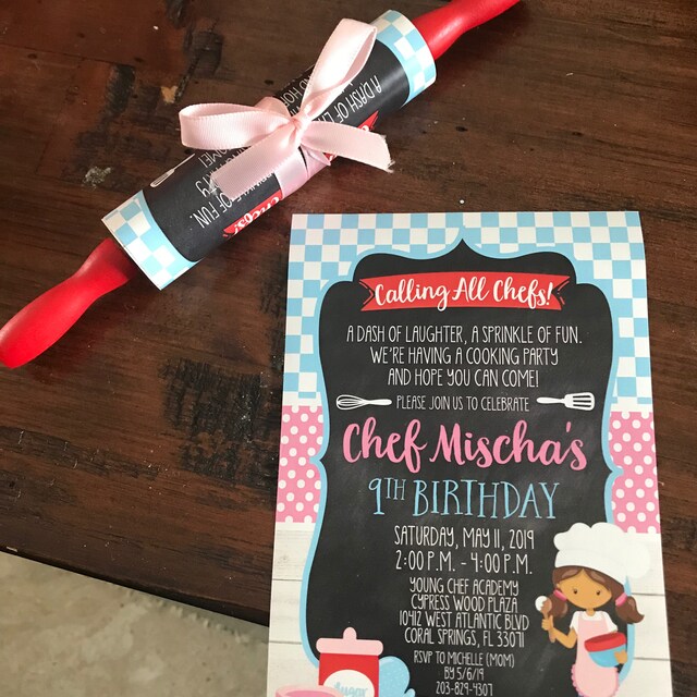 Baking Chef Birthday Party Cooking Class Calling All Chefs Etsy