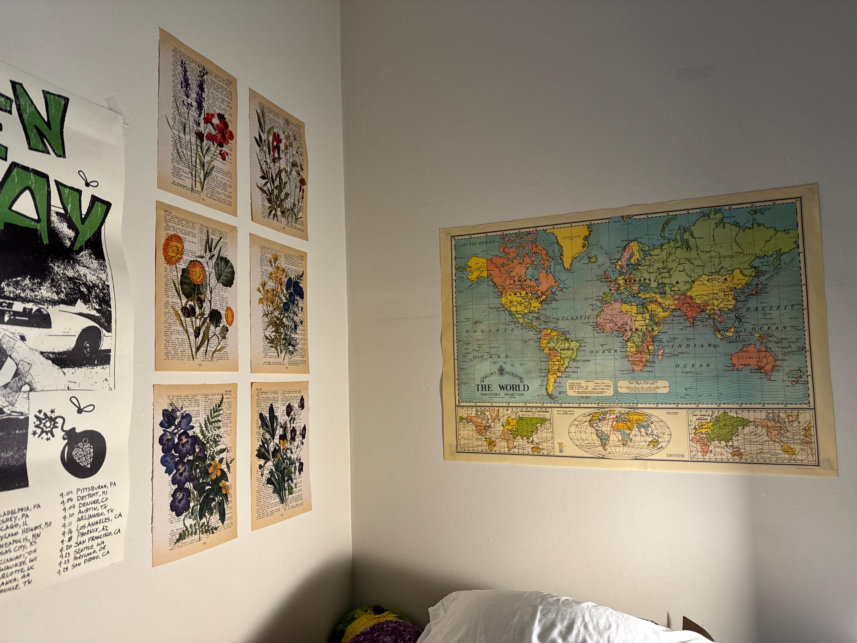 Flower Themed dictionary prints