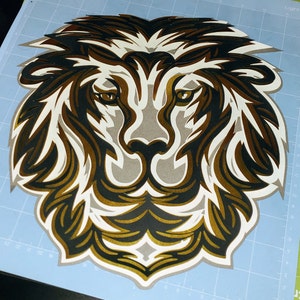 Lion 3d Layered Mandala Svg Dxf Files Cut Files For Cricut Etsy