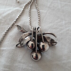 Pendentif Vintage En Argent Des Années 1930 - Occasion, Style Art Déco/rétro