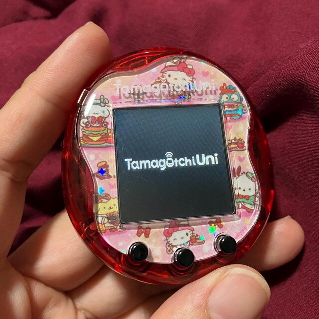 たまごっち ユニ カスタムボタン - 3個 / 透明 / グリッター