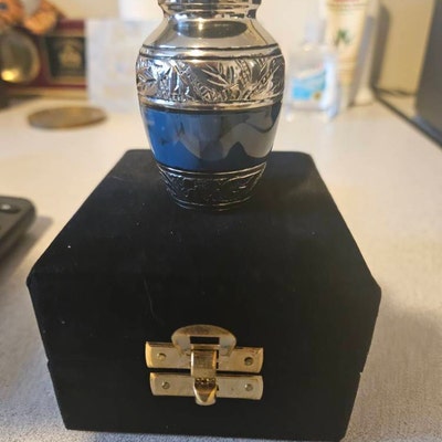 Large Hand-Engraved Horse Design Cremation Urn - Aluminum, 200 Cubic Inches, 10.5" Height