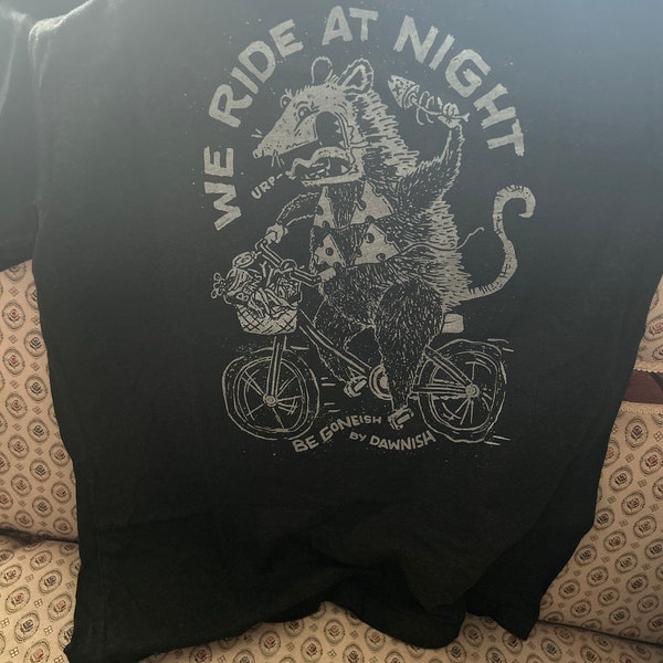 We Ride at Night // Adult Crew T-shirt - Etsy