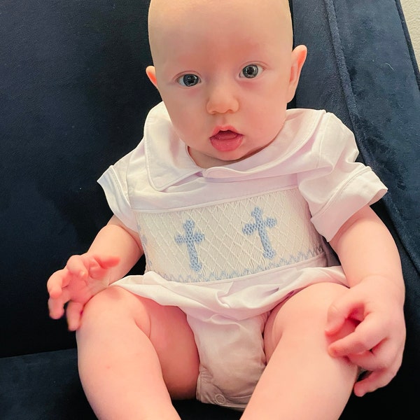 Baby Blessing White Over Lt Blue Matthew Bubble