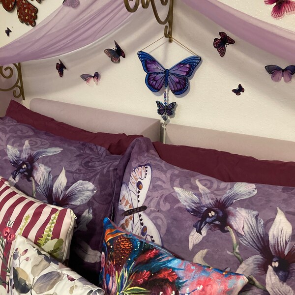 thumbnail image 2 of Butterfly Suncatcher Window Hanging – Colorful Resin Mobile For Garden Or Indoor Decor 2 of 13