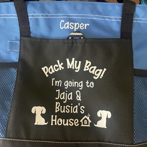 Custom Child Tote, Pack My Bag I'm Going to Auntie's House, Aunt