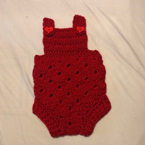 Lou Crochet Baby Romper, Painted Pinks
