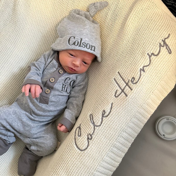 Coming Home Outfit Baby Boy Go Home Outfit Personalized Newborn Baby ...