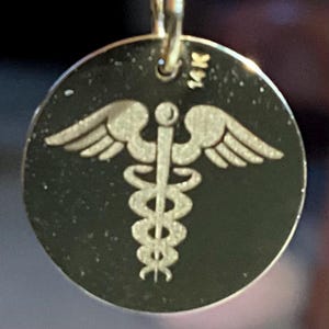 14K Gold Medical Alert Necklace, Custom Engraved ID Jewelry