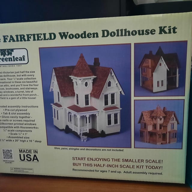 Octagon Style Miniature Dollhouse Shingles 1:12 Scale Laser Cut