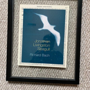 Printable Jonathan Livingston Seagull Book Cover Art Print on