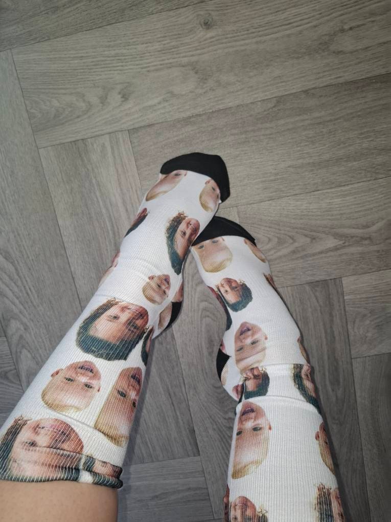 Custom Face Socks Printed With Loved Ones Face Make A Fantastic Unique Personalised Gift