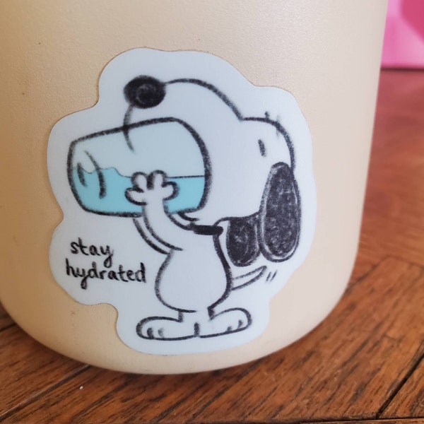 Snoopy Pool Sticker Baby Snoopy Vinyl Sticker - Etsy