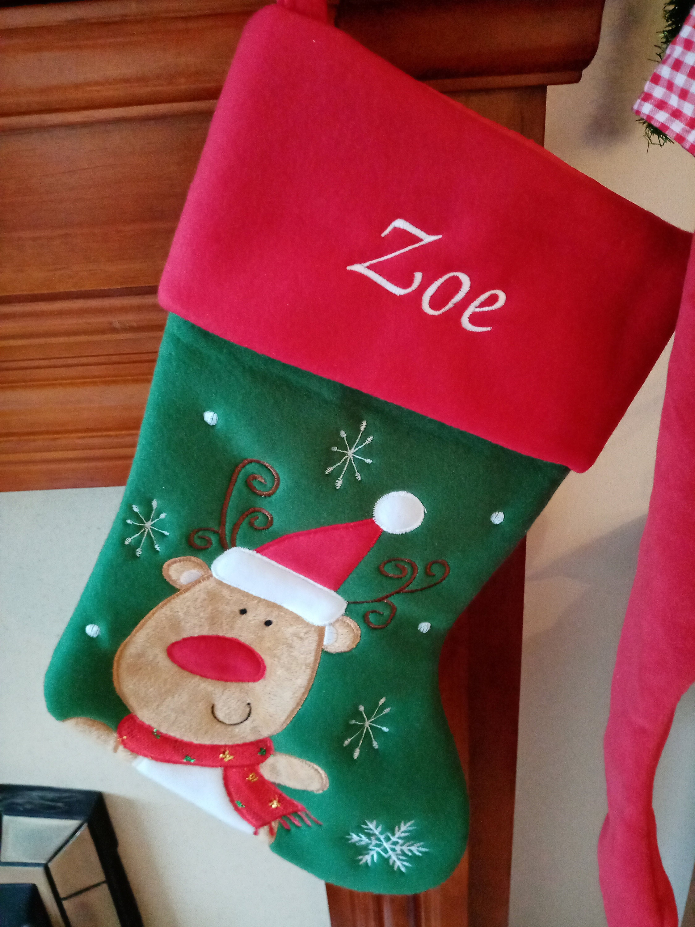 Luxury Personalised Embroidered Christmas Santa / Penguin / Snowman / Reindeer Xmas Stocking