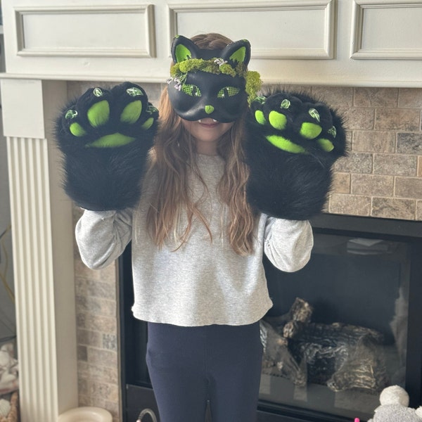 Black Green Paws, Furry Gift, Tiger Paws, Kemono Paws Custom, Pet Play ...
