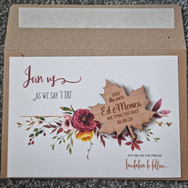 Custom Full Color Save The Date Magnets With Envelopes 5 12 x 4 14