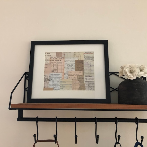 Vintage Library Card Collage Poster Print - Etsy