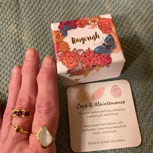 Customer photo from Kelli, Raw Crystal Ring Mystery Box! 3 Ring Set