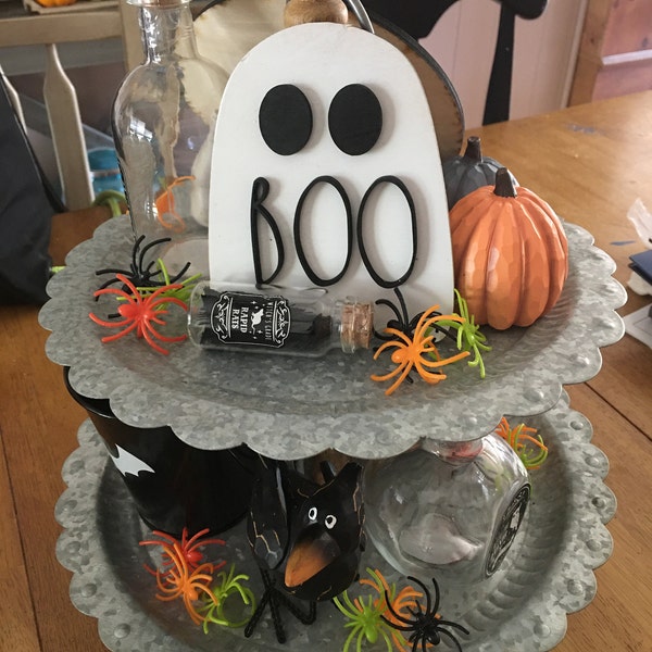 Halloween Tiered Tray Decor - Tiered Tray 3D Signs - Rae Dunn Tiered ...