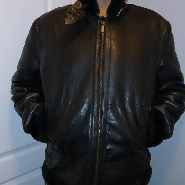 Men's Brown Lambskin Leather Jacket - American Casual Biker Style Retro Coat