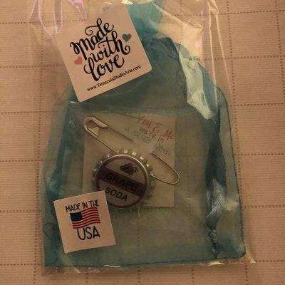 Grape Soda Bottle Cap Safety Pin up Pin Ellie Pin Grape Soda Pin Bottle ...