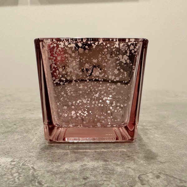 12 Pack | 2" Square Mercury Glass Candle Holders, Glass Votive Tealight ...