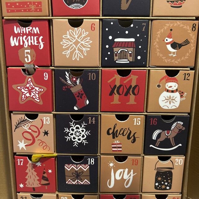 Soul & Lane Empty Advent Calendar - 'Let It Snow', 24 Day Countdown To