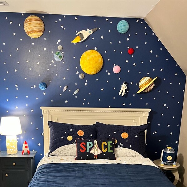 Solar System Planet Wall Ceiling Hanging for Space Themed Nursery Travel Nursery Decor - Etsy