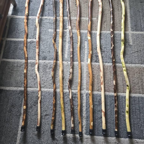 Hardwood Hiking Stick, Ozark Walking Stick With Rubber Tip, Multiple ...