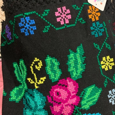 Rebozo Mexicano Artesanal. Rebozo Tipico Bordado a Mano Con - Etsy