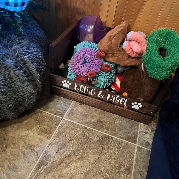 Picture of Small Dog Toy Box | Toy Crate | Pet Storage | Pet Toy Crate ...